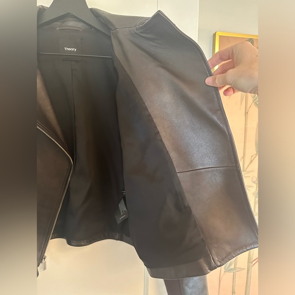 Theory Leather Moto Jacket - NWOT - Picture 3 of 8